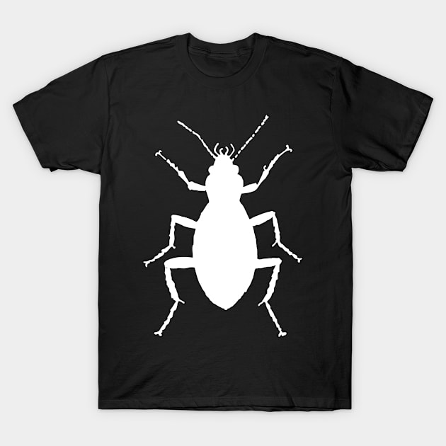 Ground beetle, white T-Shirt by RosArt100